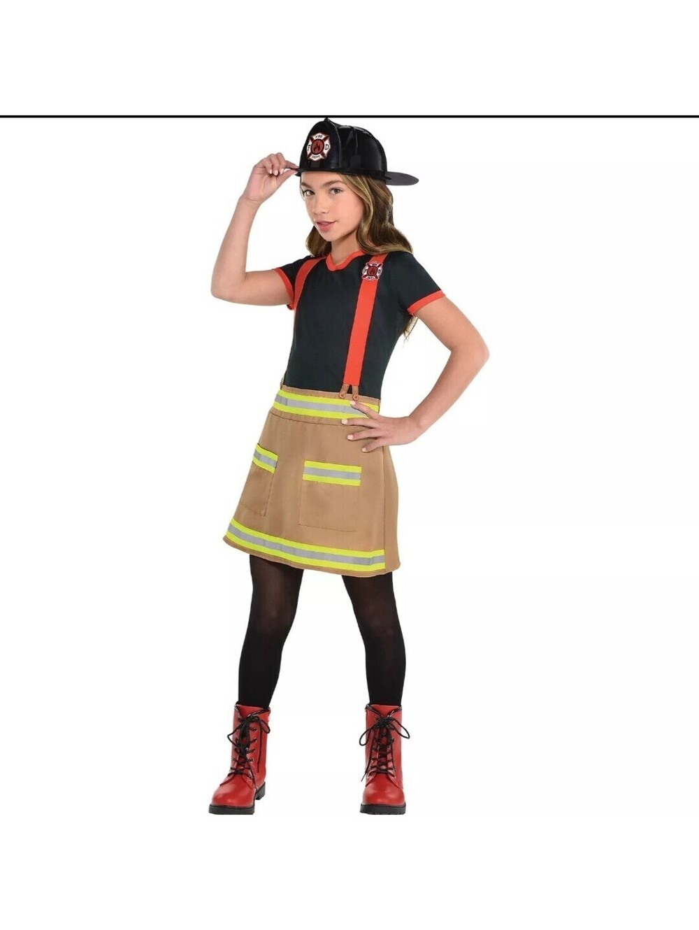 Wild Fire Firefighter Halloween Costume Girls - X-Large